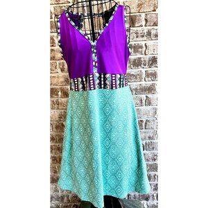 NWT Marmot Becca Dress Girls Large Clear Sky Frolic Bright Violet Sleeveless